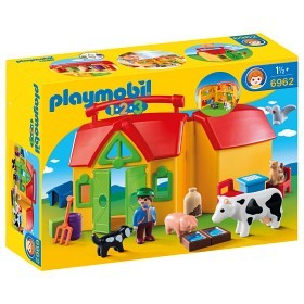 Bild på Playmobil 1.2.3 6962 Min bondgård som jag kan ta med mig