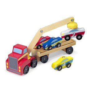 Bild på Melissa & Doug Magnetisk billastare med 4 bilar