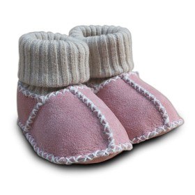 Bild på Eisbärchen Lammskinnstofflor Rosa