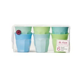 Bild på Rice Mugg Melamin 6-pack (Blå och Grön)