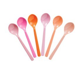 Bild på Rice Skedar Melamin 6-pack (Rosa och Orange)