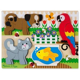 Bild på Melissa & Doug Träpussel Husdjur