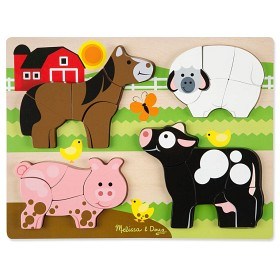 Bild på Melissa & Doug - Träpussel Bondgård
