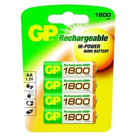 Bild på GP Batteri AA 1,2v NiMh 1800 mAh Laddningsbart