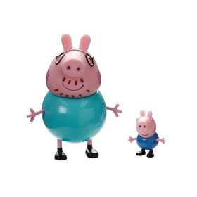 Bild på Greta Gris Figurer 2-pack Pappa & George