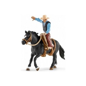 Bild på Schleich Farm World 41416 Sadlad häst med cowboy