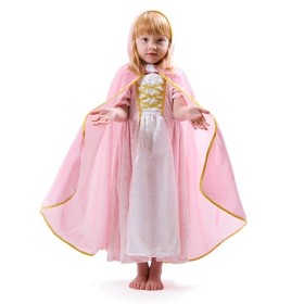 Bild på Den Goda Fen Prinsessmantel Guldmotiv 4-8 år