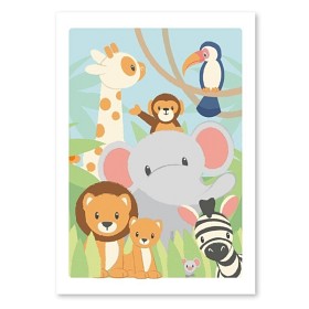 Bild på Studio Circus Affisch Djur från Djungeln 50x70 cm