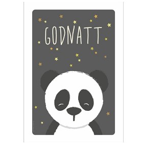 Bild på Studio Circus - Affisch Panda Godnatt 21x30 cm