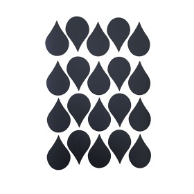 Bild på Familyroom Wallsticker Droppar (Svart)