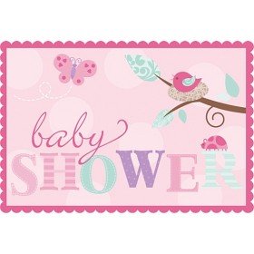 Bild på Tweet Baby Girl Inbjudningskort Babyshower 8 st