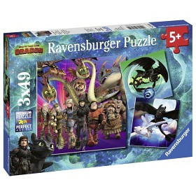 Bild på Ravensburger Pussel Draktränaren (3x49-bitar)