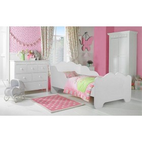 Bild på Bed ANIA with mattress - WHITE