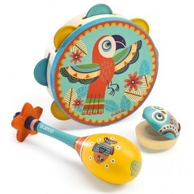 Bild på Djeco Instrumentset (Tamburin, Maracas, kastanjett)