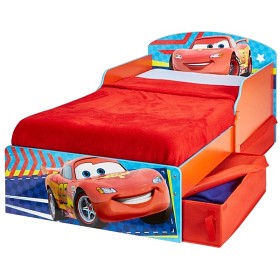 Bild på Worlds Apart, Juniorsäng - Disney Cars med lådor röd/blå