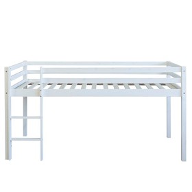 Bild på Cabin Bunk Bed Kids Children High sleeper Bed white Pine mid sleeper
