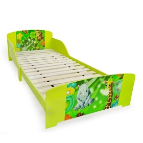 Bild på Childrens Bed Wooden Bed Toddler Kids junior Bed Furniture jungle
