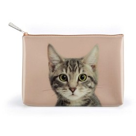 Bild på Tabby On Taupe - Large Pouch