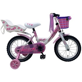Bild på Yipeeh, Barncykel med stödhjul - Rose 14" rosa