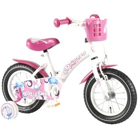 Bild på Kanzone, Barncykel med stödhjul - Giggles 12" vit & rosa