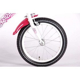 Bild på Kanzone, Barncykel med stödhjul - Giggles 16" vit & rosa