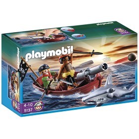 Bild på Playmobil Pirates - Piratroddbåt med Haj 5137