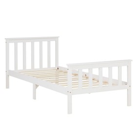Bild på 3FT single bed Solid pine wooden frame bed Shaker Style Daybed white guestbed