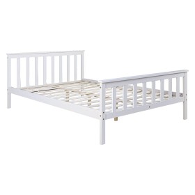 Bild på 4FT small double bed Solid pine wooden frame bed Shaker Style Daybed white