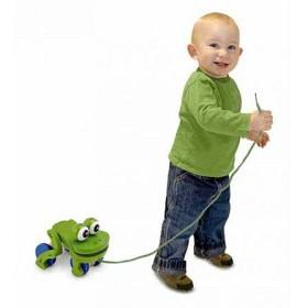Bild på Melissa & Doug - Frolicking Frog Pull Toy
