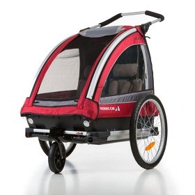 Bild på Nordic Cab Barn- och Cykelvagn Explorer 2 i 1 (Röd)