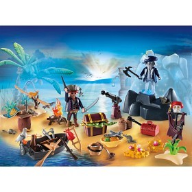 Bild på Playmobil Christmas - Hemlig skatt-ö med pirater Adventskalender 6625
