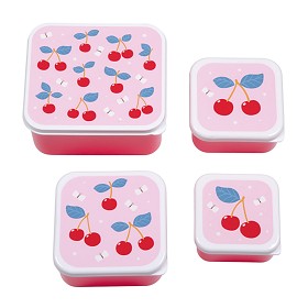 Bild på A Little Lovely Company Snackbox 4-pack Cherries