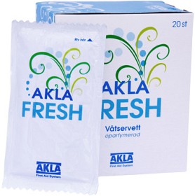 Bild på Aklafresh oparfymerad våtservett 20 st