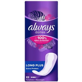 Bild på Always Dailies Long Plus Extra Protect 22 st mild doft