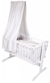 Bild på  Babydan Sänghimmel för vagga (Satin Dots Grey)