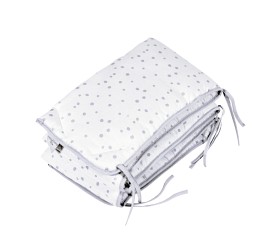 Bild på Babydan Spjälskydd Vagga (Satin Dots Grey)