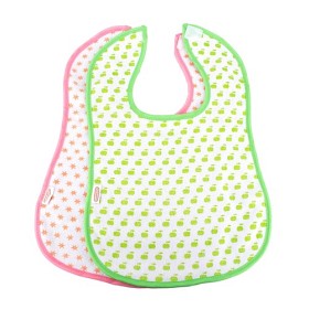 Bild på Bambino Haklapp mjuk 2-p (Rosa och Grön)