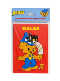 Bild på Bamse Inbjudningskort med kuvert 