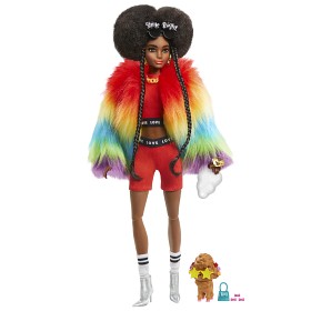 Bild på Barbie Extra Docka (Regnbågsjacka) 
