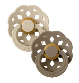 Bild på BIBS Boheme Latex Napp 2-pack 6-18m (Vanilla/Dark Oak)