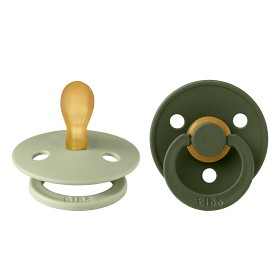 Bild på BIBS Colour 2-pack Latex Napp 0-6 mån (Sage/Hunter Green)