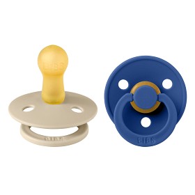 Bild på BIBS Colour 2-pack Latex Napp 6-18 mån (Vanilla/Cornflower)