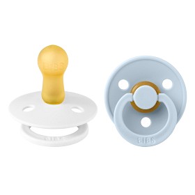 Bild på BIBS Colour 2-pack Latex Napp 6-18 mån (White/Baby Blue)