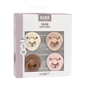 Bild på BIBS Colour Latexnapp 4-pack Size 1 (Ivory/Blush/Woodchuck/Blossom)