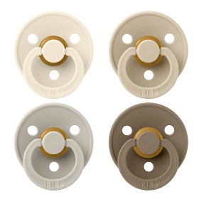 Bild på BIBS Colour Latexnapp 4-pack Size 1 (Ivory/Sand/Vanilla/Dark Oak)