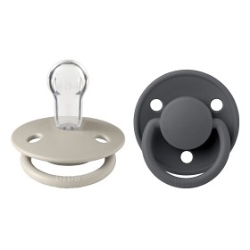 Bild på BIBS De Lux 2-pack Silikon Napp Onesize (Sand/Iron)