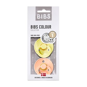 Bild på BIBS Napp Colour 2-pack 0-6m (Peach Sunset/Sunshine)
