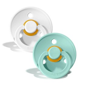 Bild på BIBS Napp Colour 2-pack 0-6m (White/Mint)