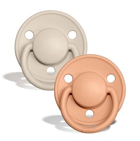 Bild på BIBS Napp De Lux 2-pack 0-6m (Vanilla/Peach)