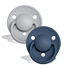 Bild på BIBS Napp De Lux 2-pack 6-18m (Cloud/Steel Blue)